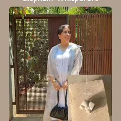 It was an honor to see my 'haati' pendant on the incredible Guneet Monga, whose work on 'The Elephant Whisperers' touched so many. My Howlite elephant charm is a symbol of patience and calm.