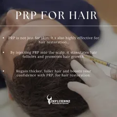 PRP is a powerful tool for hair restoration. By carefully injecting it into the scalp, I can directly stimulate hair follicles to promote new growth. This helps you regain thicker, fuller hair and boosts your confidence.