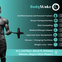 Everything we offer, all in one place. This shows our key services like certified trainers, group activities, diet counseling, and weekend Bhangra classes.