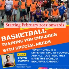Join our basketball family. I'm starting a new batch for children with special needs this February at Celebration Sports Club in Andheri West. This program is designed to build skills, confidence, and a love for sports in a supportive setting.
