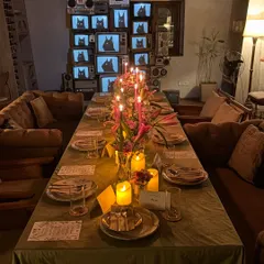 A beautifully set dinner table from a trip to Goa. Travel provides endless inspiration for event design, from tablescapes to overall mood.