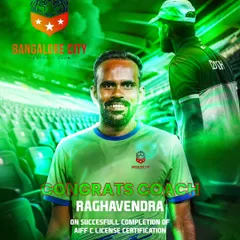 We celebrate our coaches' growth. Congratulations to Coach Raghavendra on completing his AIFF C License, further strengthening the quality of instruction our players receive.