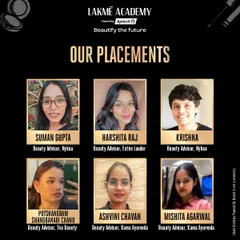 More success stories from our academy. Our graduates like Suman, Harshita, and Krishna are now beauty advisors at leading brands like Nykaa, Estée Lauder, and Tira Beauty.