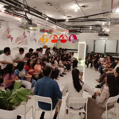 A drum circle is a dynamic form of meditation. It helps your team be present in the moment, forget about their to do lists, and connect with each other on a deeper level. It's a powerful tool for mindfulness and stress reduction in the workplace.