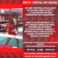 We are proud to offer a dedicated 2-year boxing diploma program exclusively for women. This course is designed to empower women to become certified trainers, judges, and referees, providing all necessary equipment and a supportive training environment.