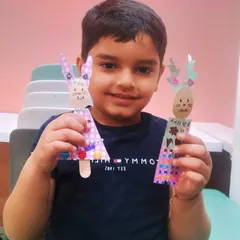 Look at this creative duo of Easter characters. This little artist made not just a bunny but a reindeer too, showing how we encourage imagination to run wild.