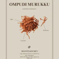 This is my Ompudi Murukku, a delicate sev flavored with ajwain for a unique, aromatic taste. It's spicy, crunchy, and delicious, perfect for sprinkling over other dishes or enjoying on its own.