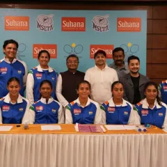 With my teammates for the Indian Billie Jean King Cup. Being part of this team and representing India on the world stage is an incredible feeling of pride and responsibility.