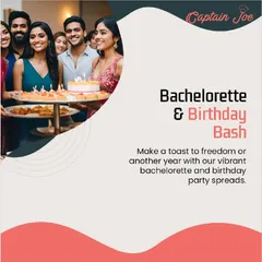 Make a toast to freedom or another year with my vibrant bachelorette and birthday party spreads. I can provide everything from cakes to appetizers to make your bash a delicious success.