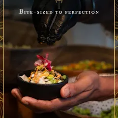 The final touch from our chef before a dish reaches your guest. This bite-sized bowl, crafted to perfection, embodies our philosophy that the finest experiences often come in the smallest, most thoughtfully prepared servings.