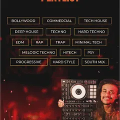 My playlist is massive and covers a wide range of genres to suit any crowd. From Bollywood and Commercial to deep subgenres of Techno and House, I've got it all.