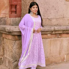 Part of a collaboration with Amazon Fashion, this image showcases an ethnic wear set in a real-world location, making it relatable for customers.