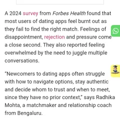 I spoke with Happiest Health Magazine about the burnout people feel from dating apps. In this quote, I explain how newcomers often struggle with navigating options and staying authentic in a digital-first dating world.