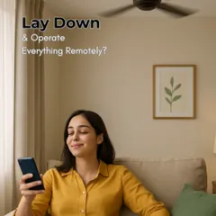 Why get up? With our system, you can lay down and operate everything remotely. Control fans, lights, and more from the comfort of your sofa using our mobile app.