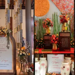 The decor for the welcome and Mayra celebrations was filled with warm, autumnal hues. We combined traditional elements with modern boho flair to create a soulful and culturally rooted atmosphere.