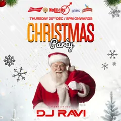 My Christmas Party poster for Nolimmits Lounge. I bring the festive beats to make your holiday night electrifying.