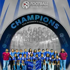 Champions of the TFA Women's League. Our team stands proud with the trophy, a symbol of their collective strength and dedication throughout the season.