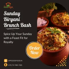 A Sunday well spent brings a week of content, especially when it involves our signature Biryani. Layered with aromatic spices and tender meat, it's a feast fit for royalty, cooked in a traditional pot.