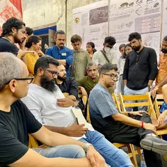 In deep discussion with students and fellow faculty at SEED Kochi. These forums are invaluable for exchanging ideas and fostering a vibrant intellectual culture around architecture.