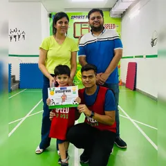 A proud moment for Parth and his parents. Recognizing individual progress is a key part of how we build confidence in our young athletes.