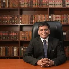A professional portrait taken at my main office in Delhi. This is the nerve center of our Supreme Court and High Court practice.