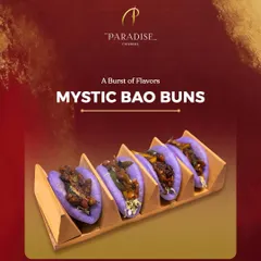 We love to innovate with our Mystic Bao Buns. These vibrant, fluffy buns are filled with a burst of exciting flavors, showcasing our passion for blending global trends with our unique culinary style. It's a dish that gets guests talking every time.