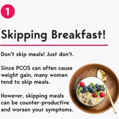 Mistake number one for PCOS weight loss is skipping breakfast. Skipping meals can worsen your symptoms and make it harder to lose weight. I emphasize consistent, balanced meals.