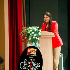 Another shot from the SRCC Business Conclave. My role here was to ensure the event flowed smoothly, introducing speakers and engaging with industry leaders.