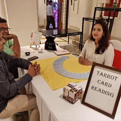 A throwback to one of my tarot reading setups at an event. The simple act of fanning the cards is an invitation for clients to explore their questions and find the guidance they seek.