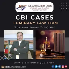 A visual representation of our services for CBI cases, featuring Dr. Anil Kumar Gupta in his office library. We combine deep legal knowledge with practical experience to defend your case effectively.
