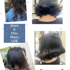 This makeover features a short and chic wavy lob (long bob). It's a versatile cut that works beautifully with natural waves, creating a textured and effortlessly stylish look.