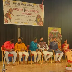 Sharing a laugh with fellow artists and dignitaries on stage at the inauguration event. It is inspiring to be part of a community that values art and culture.