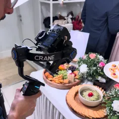 Behind the scenes at a Forever New fashion event. Capturing the beauty of the food is an essential part of creating a memorable luxury experience.