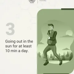 Spending at least 10 minutes in the sun each day is crucial for Vitamin D synthesis, which supports bone health, immunity, and mood regulation.