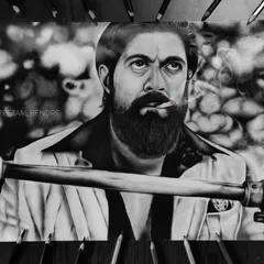 Capturing the raw intensity of Rocky Bhai from KGF. I spent 92 hours on this A3-sized charcoal and graphite piece to get every detail right, from the look in his eyes to the smoke from the cigarette.
