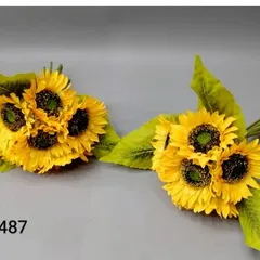 A product shot of our artificial sunflower bunches, item number 5487. These are great for creating bright and cheerful arrangements.