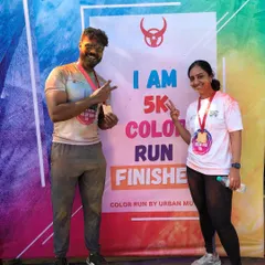 We finished the 5k color run. I train clients for specific events like this, creating programs that build the right kind of endurance and strength to not just finish, but finish strong.