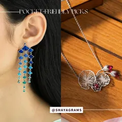 I love finding unique, beautifully designed jewelry from local brands. These silver pieces with enamel and gemstone details are perfect for adding an artistic touch to your outfits without spending a fortune.