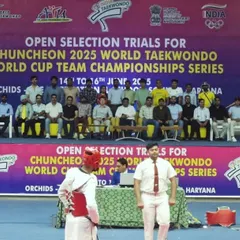 At the open selection trials for the Chuncheon 2025 World Taekwondo World Cup Team Championships.