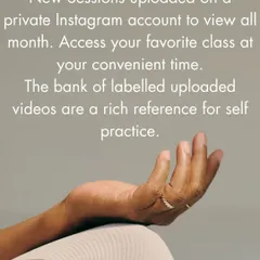All my online sessions are recorded and uploaded to a private account, giving you the flexibility to practice at your convenience. This bank of videos serves as a rich reference for your self-practice.