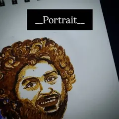 A freehand portrait sketch created with a henna cone. This shows the level of detail and likeness I can achieve, perfect for adding a picture of a loved one to your design.