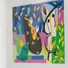 A closer, angled view of the Matisse lithograph. This work reflects the enduring depth and emotional resonance of Matisse’s art, a timeless masterpiece.
