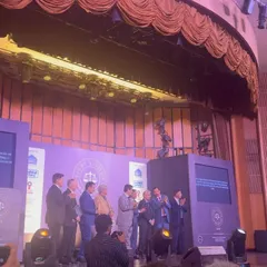 A view from the audience at the 'Fight for Justice' awards, as distinguished members of the legal community gather on stage.