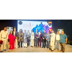 A group photo with fellow artists and organizers at the Dubai Poetry Festival. It was a wonderful gathering of creative minds, and I was honored to be a part of it.