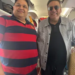 A smiling photograph with Shri Boman Irani. These interactions, even while traveling for legal cases, add a memorable dimension to my professional journeys.