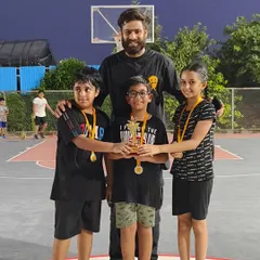 A proud moment with the Under-10 FireBall tournament runners-up. These young players fought hard and earned their medals and trophy, showing true warrior spirit.