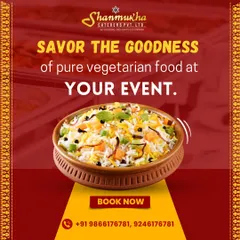 Savor the goodness of our pure vegetarian food at your event, highlighted by this delicious bowl of vegetable biryani.
