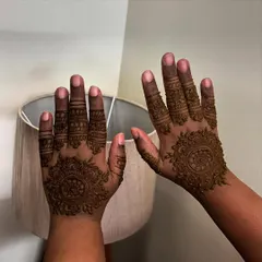 A beautiful mandala design with intricate details. This style is perfect for someone who loves symmetry and wants a traditional yet elegant pattern on the back of their hands.