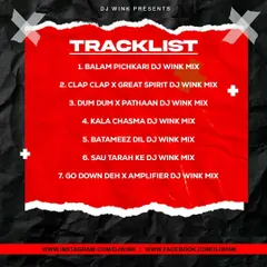 Here’s a sample tracklist from one of my custom mix packs. I take chart-topping Bollywood songs like 'Balam Pichkari' and 'Kala Chasma' and rebuild them with fresh beats, creating high-energy remixes perfect for sangeets and parties.