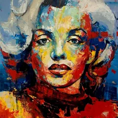 A tribute to the one and only Marilyn Monroe. I've painted her in many styles, but this vibrant, colorful version captures her sunshine spirit. This piece is about celebrating icons and the joy they bring, a theme I love to explore in my commissioned portraits.